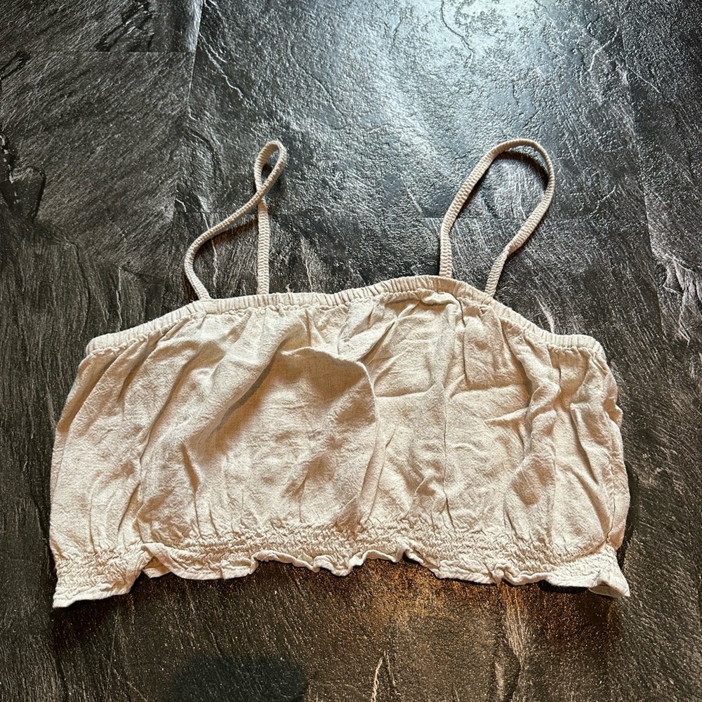 American Eagle Outfitters linen crop top